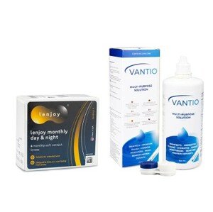 Bausch & Lomb Lenjoy Monthly Day & Night (6 čoček) + Vantio Multi-Purpose 360 ml s pouzdrem