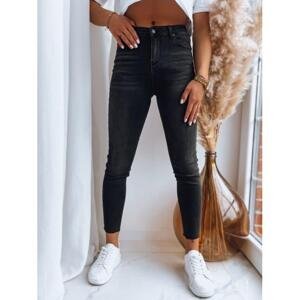 Černé dámské džíny s vysokým pasem
