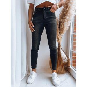 Černé dámské džíny s vysokým pasem