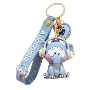 Modrý přívěsek na klíče se slonem