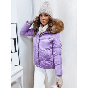 Dámská fialová bunda na zimu