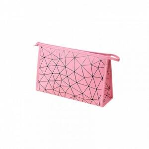 Růžová kosmetická taška se vzorem