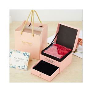 Valentýnská růžová krabička na šperky