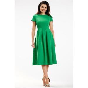 Elegantní zelené midi šaty