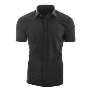 Pánská černá košile s krátkým rukávem