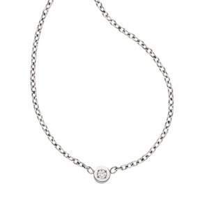 Boccia Titanium Pozlacený titanový náhrdelník s briliantem 08069-01