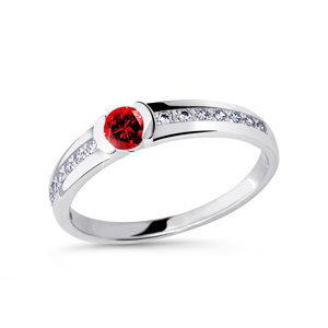 Cutie Diamonds Prsten z bílého zlata s rubínem a diamanty DZ6708-2106-RU-X-2 65 mm
