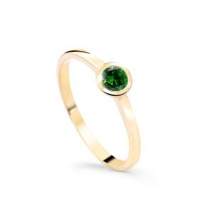 Cutie Diamonds Okouzlující prsten ze žlutého zlata se smaragdem DZ8004-SM-X-1 60 mm