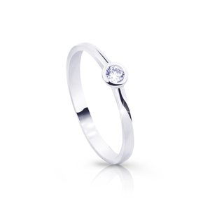 Cutie Jewellery Jemný třpytivý prsten z bílého zlata Z8006-10-X-2 53 mm