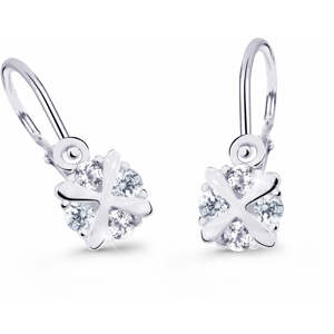 Cutie Jewellery Něžné dětské náušnice z bílého zlata C2753-10-X-2 světle zelená