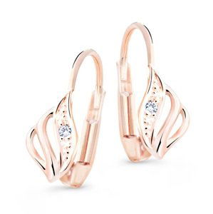 Cutie Jewellery Luxusní náušnice z růžového zlata s třpytivými zirkony Z8024-R-50-10-X-L4