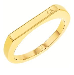 Calvin Klein Nadčasový pozlacený prsten Faceted 35000188 54 mm