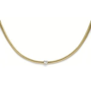 Liu Jo Půvabný pozlacený náhrdelník se srdíčkem Choker LJ2239