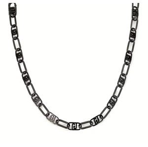 Liu Jo Výrazný černý náhrdelník z oceli Fashion LJ2230