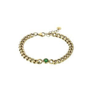 Marc Malone Slušivý pozlacený náramek Kendall Green Bracelet MCB23080G