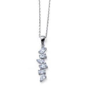 Oliver Weber Blyštivý stříbrný náhrdelník Augusta 61200 (řetízek, přívěsek)