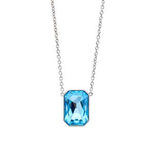 Oliver Weber Slušivý náhrdelník s modrým krystalem Swarovski 12449 202