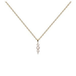 PDPAOLA Něžný pozlacený náhrdelník Gala Vanilla CO01-675-U (řetízek, přívěsek)