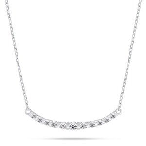 Brilio Silver Elegantní stříbrný náhrdelník s čirými zirkony NCL159W