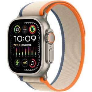 Apple Apple Watch Ultra 2 49mm titanová s oranžovobéžovým trailovým tahem M/L