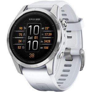 Garmin epix™ Pro (Gen 2) – Standard Edition | 42 mm + mapy Topo Czech PRO Silver / Whitestone Band 010-02802-01