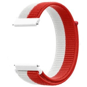 4wrist Provlékací řemínek pro Garmin 22 mm - White/Red