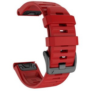 4wrist Silikonový řemínek pro Garmin Fenix 7X/Fenix 6X/Fenix 5X Plus/Fenix 3 - 26 mm - Red