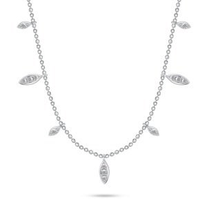 Brilio Silver Módní stříbrný náhrdelník s přívěsky NCL116W