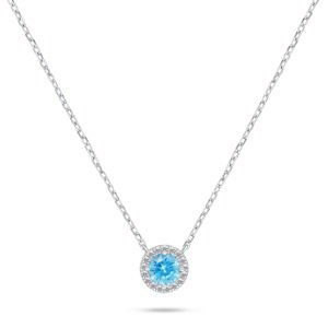 Brilio Silver Třpytivý stříbrný náhrdelník se zirkony NCL136WAQ