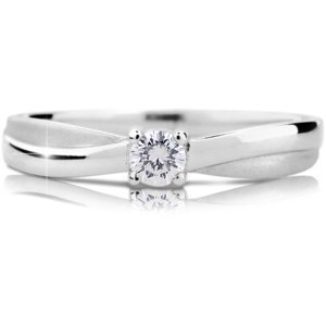Cutie Diamonds Luxusní zásnubní prsten z bílého zlata s briliantem DZ6817-1906-00-X-2 60 mm