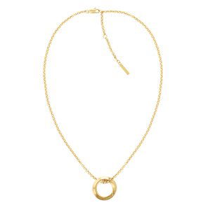 Calvin Klein Slušivý pozlacený dámský náhrdelník z oceli 35000307