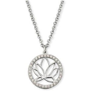 Engelsrufer Stříbrný náhrdelník s lotosovým květem ERN-LOTUS-ZI