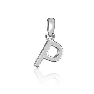 JVD Minimalistický stříbrný přívěsek písmeno "P" SVLP0948XH2000P