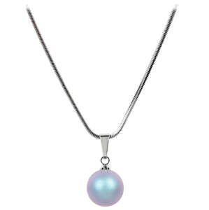 Levien Půvabný náhrdelník s perličkou Pearl Iridescent Light Blue