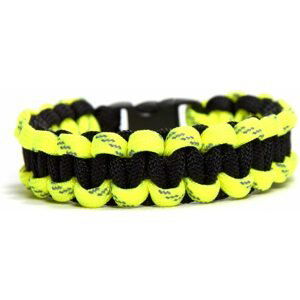 Cordell Paracord náramek Solomon Černá s reflexní žlutou M ( 18 - 19 cm )