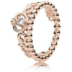 Pandora Bronzový prsten pro princezny 180880CZ 56 mm