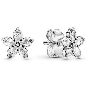 Pandora Třpytivé náušnice ze stříbra Sparkling Snowflakes Timeless 299239C01