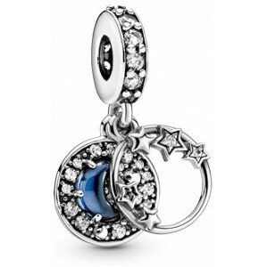 Pandora Dvojitý stříbrný přívěsek Night Sky Crescent Moon 799216C01