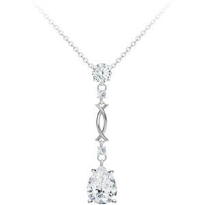 Preciosa Úžasný stříbrný náhrdelník Mongona s kubickou zirkonií Preciosa 5324 00