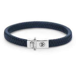 Rebel&Rose Modrý kožený náramek Small Braided Blue RR-L0150-S 17,5 cm - M