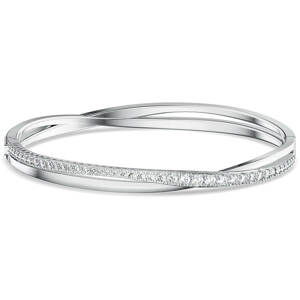 Swarovski Třpytivý pevný náramek TWIST 5572725 M - 5,8 cm