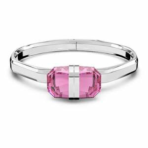 Swarovski Krásný pevný náramek s růžovými krystaly Lucent 5633628 S (5,3 x 4,3 cm)