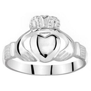 Silvego Dámský celostříbrný prsten Claddagh ZTR96391 48 mm