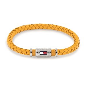 Tommy Hilfiger Moderní pánský náramek ze žluté kůže Homme 2790453