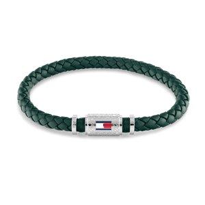 Tommy Hilfiger Moderní pánský náramek ze zelené kůže Homme 2790456