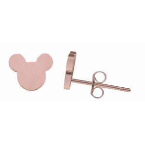 Troli Designové rose gold náušnice Mickey Mouse