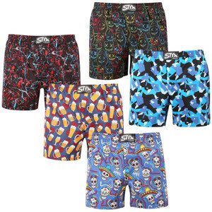 5PACK pánské trenky Styx premium art klasická guma (5AP1834568) L