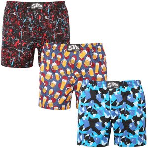 3PACK pánské trenky Styx premium art klasická guma (3AP18458) XL