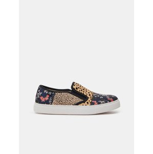 Desigual Animal Patch Slip On Modrá