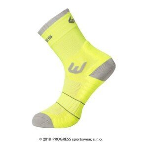 WALKING letní turistické ponožky reflexní žlutá/šedá, 39-42